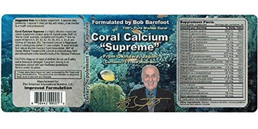 coral calcium supreme bottle label okinawa japan minerals