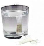 coralcal daily sachet floating in glass daily health marine calcium alkalize water