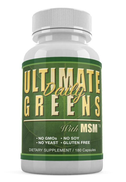 Ultimate Daily Greens with MSM no gmo yeast or soy gluten free vegan friendly