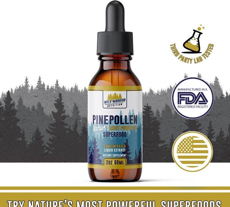 Wild Warrior Pine Pollen 1000mg Superfood Liquid Extract 2oz New Improved Formula & New Label Supports Immune Energy Hormone Dietary Supplement